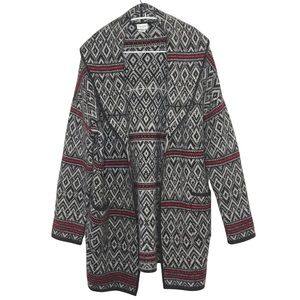 Aspen Fair Isle Nordic Duster Cardigan Sweater M